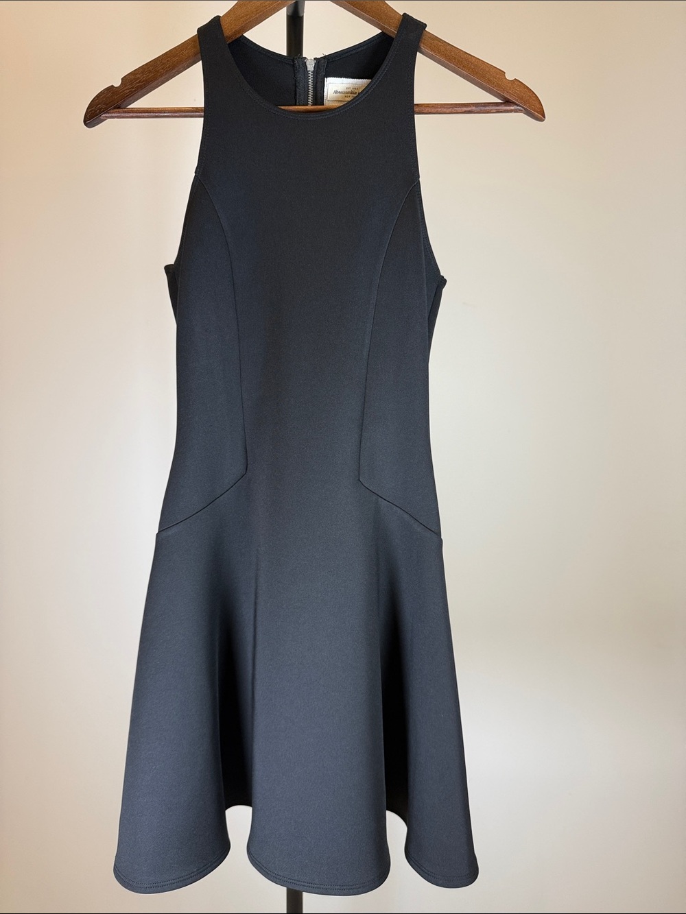 Abercrombie & Fitch Black Sleeveless Fit-and-Flare Mini Dress | Size XS